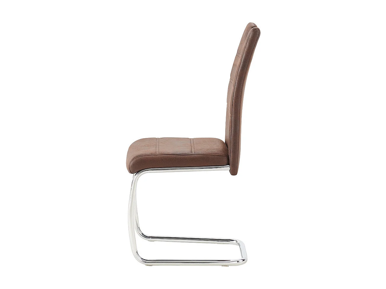 Esszimmerstuhl 4er-Set - Stoff & Metall - braun - REGIS