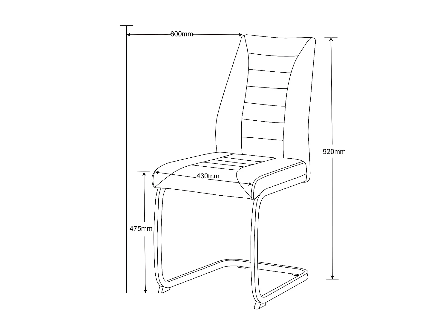 Esszimmerstuhl 4er-Set - Stoff - grau - MINIA