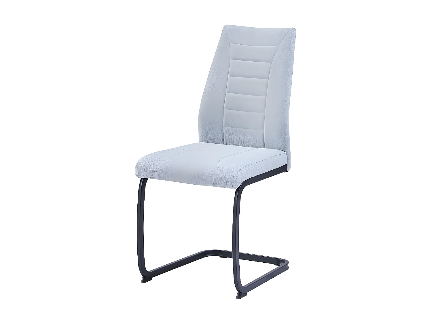 Esszimmerstuhl 4er-Set - Stoff - grau - MINIA