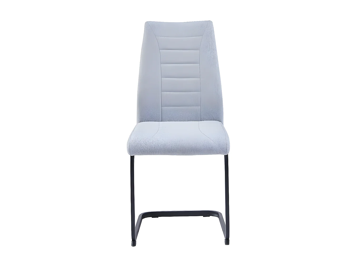 Esszimmerstuhl 4er-Set - Stoff - grau - MINIA