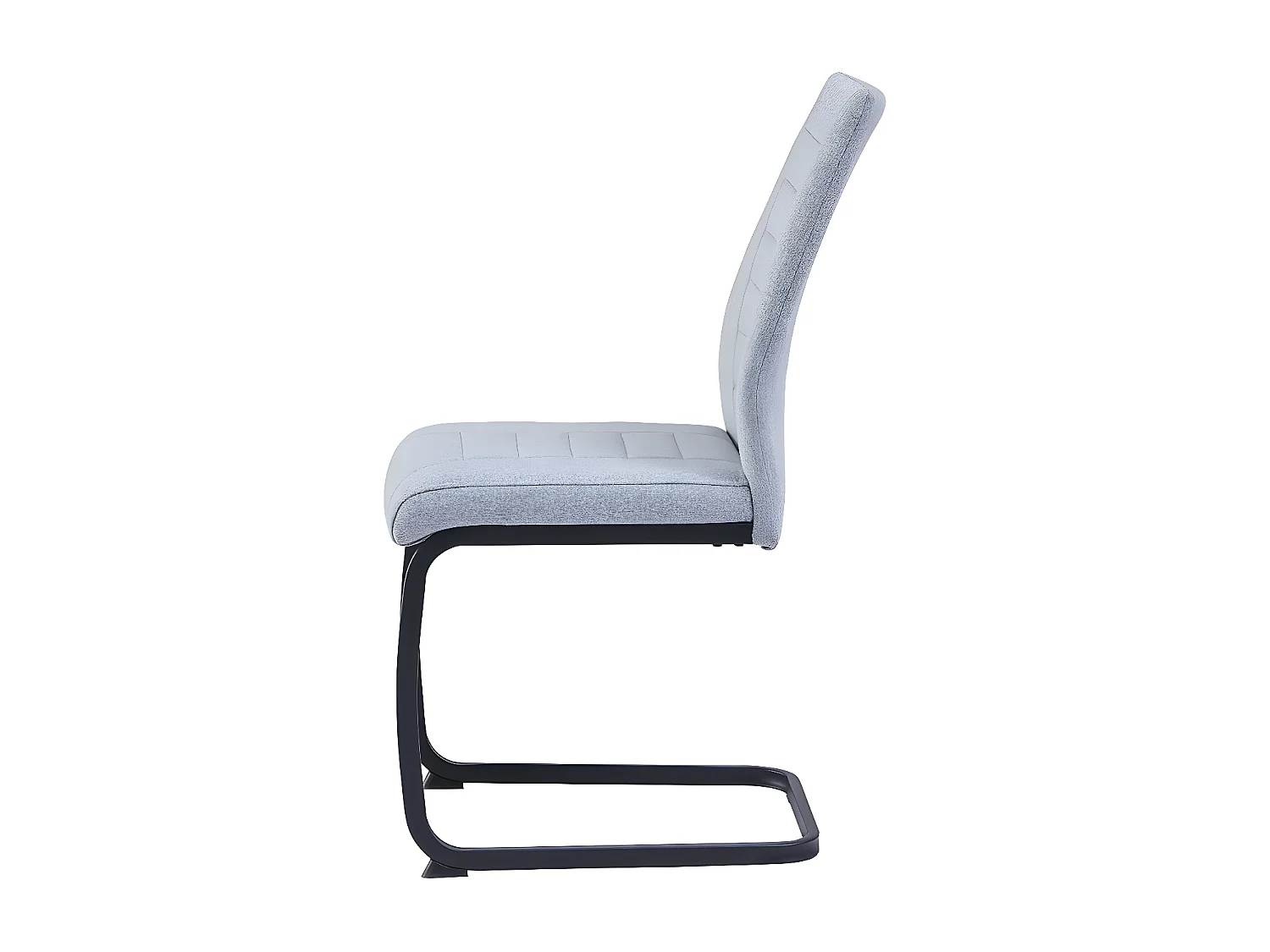 Esszimmerstuhl 4er-Set - Stoff - grau - MINIA