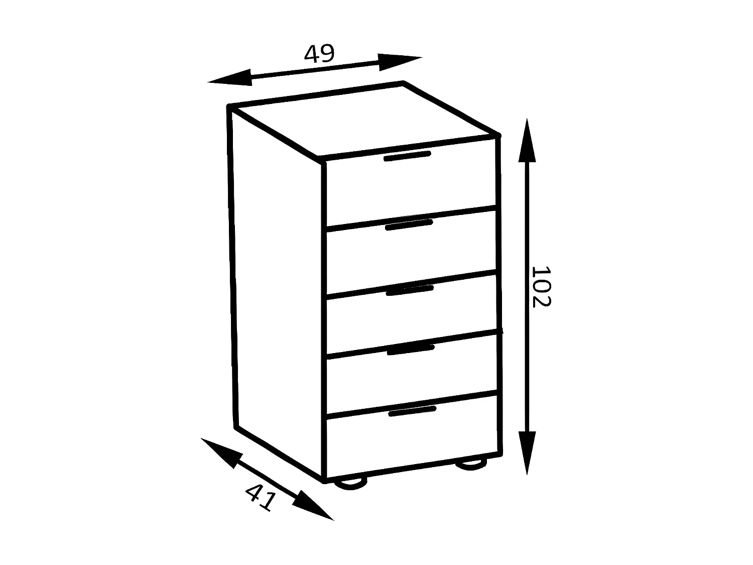 Sideboard - Spanplatte - weiß -  EASY PLUS 532700