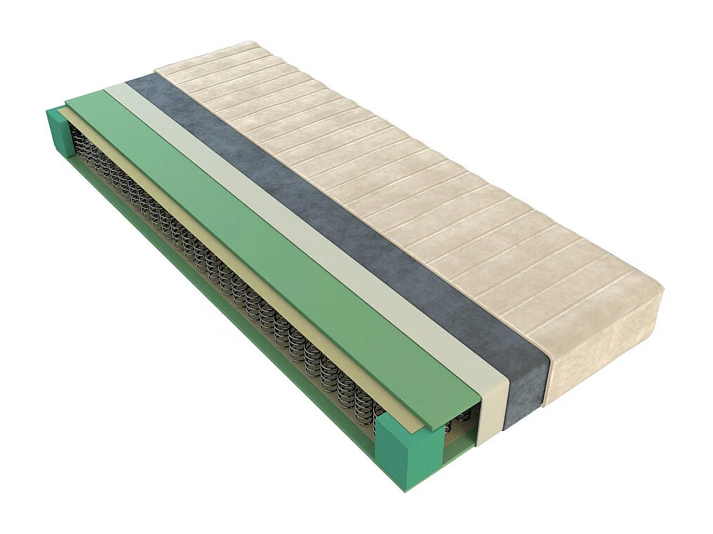 Matratze - 1 Zone - 160x200 cm - Bonnellfedern - Härtegrad 2 - Stärke 18 cm - KLASIKA