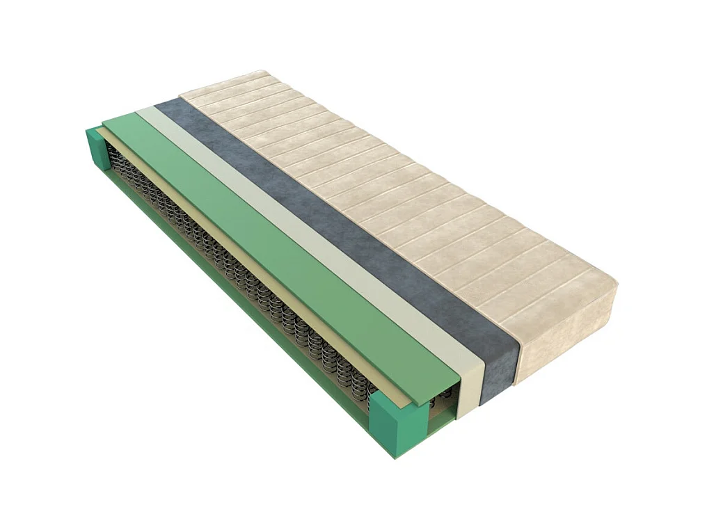 Matratze - 1 Zone - 80x200 cm - Bonnellfedern - Härtegrad 2 - Stärke 18 cm - KLASIKA