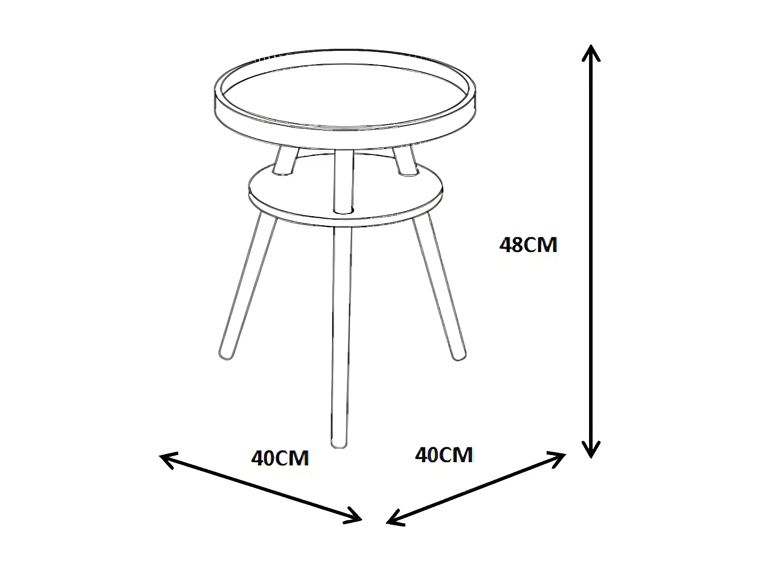Table basse - MDF - blanc - MAKI
