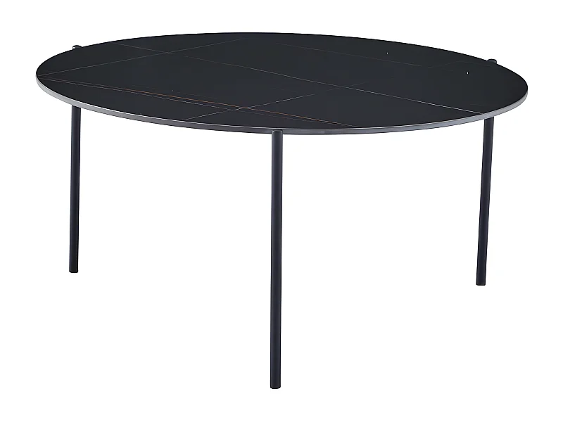 Stolik kawowy - ceramika - czarny marmur - MERINA