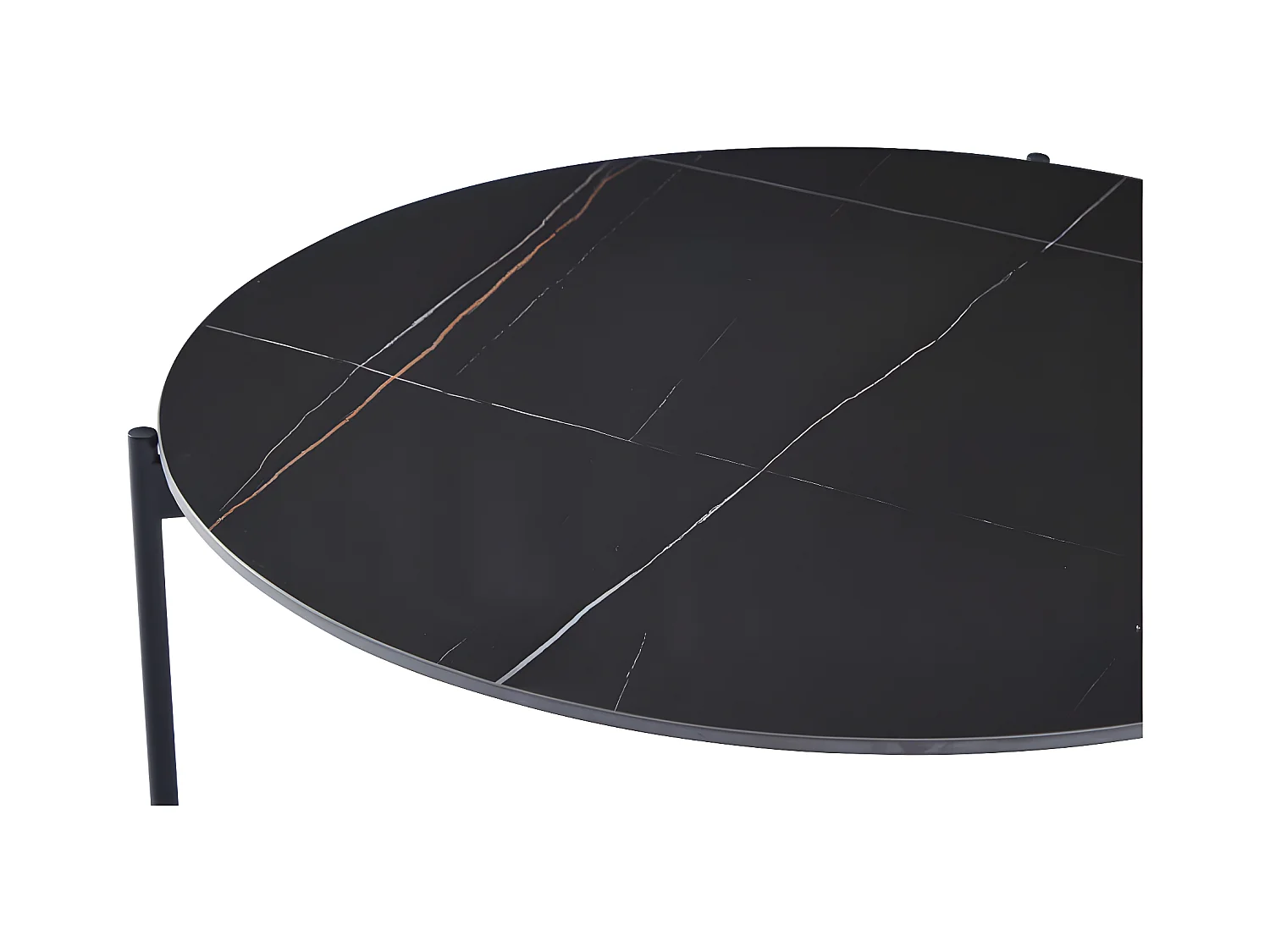 Mesa de centro - cerâmica - mármore preto - MERINA