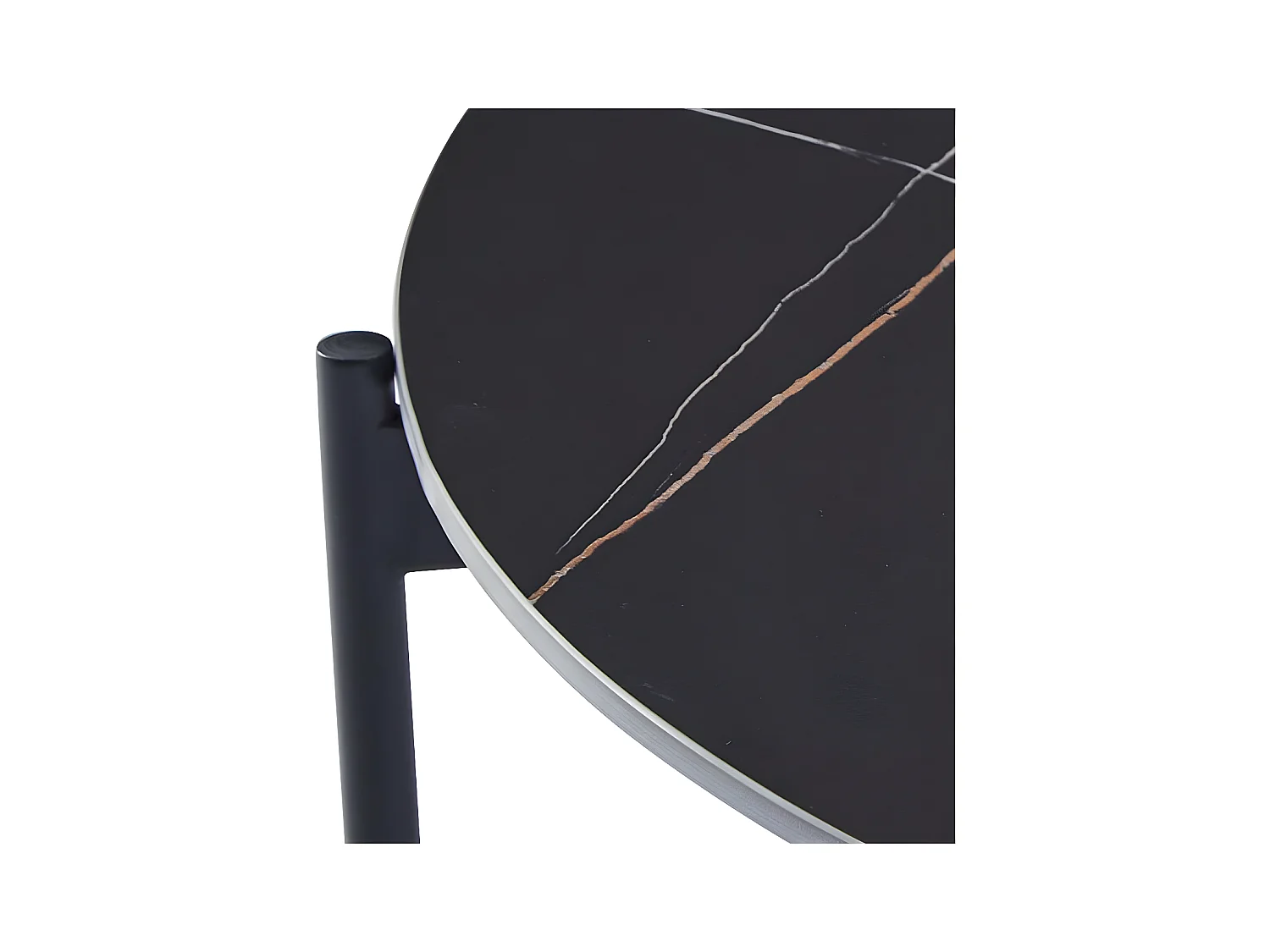 Mesa de centro - cerâmica - mármore preto - MERINA