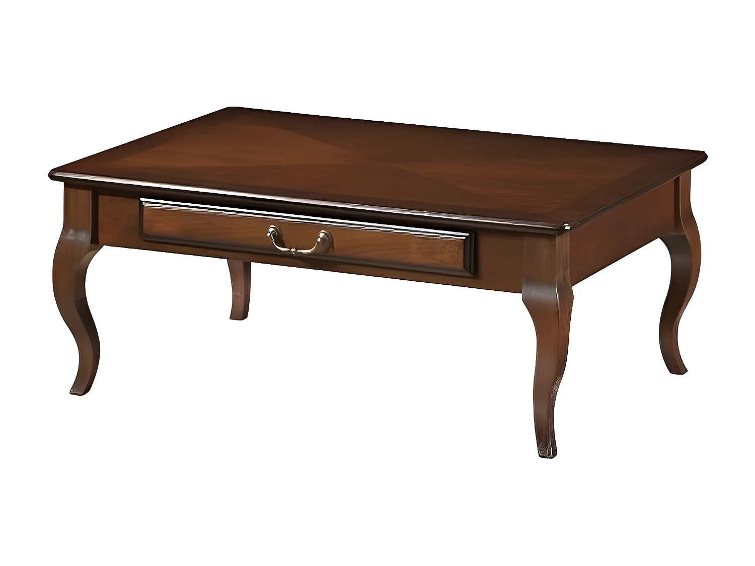 Couchtisch mit 1 schublade - Holz - Nussbaum - PASTELA