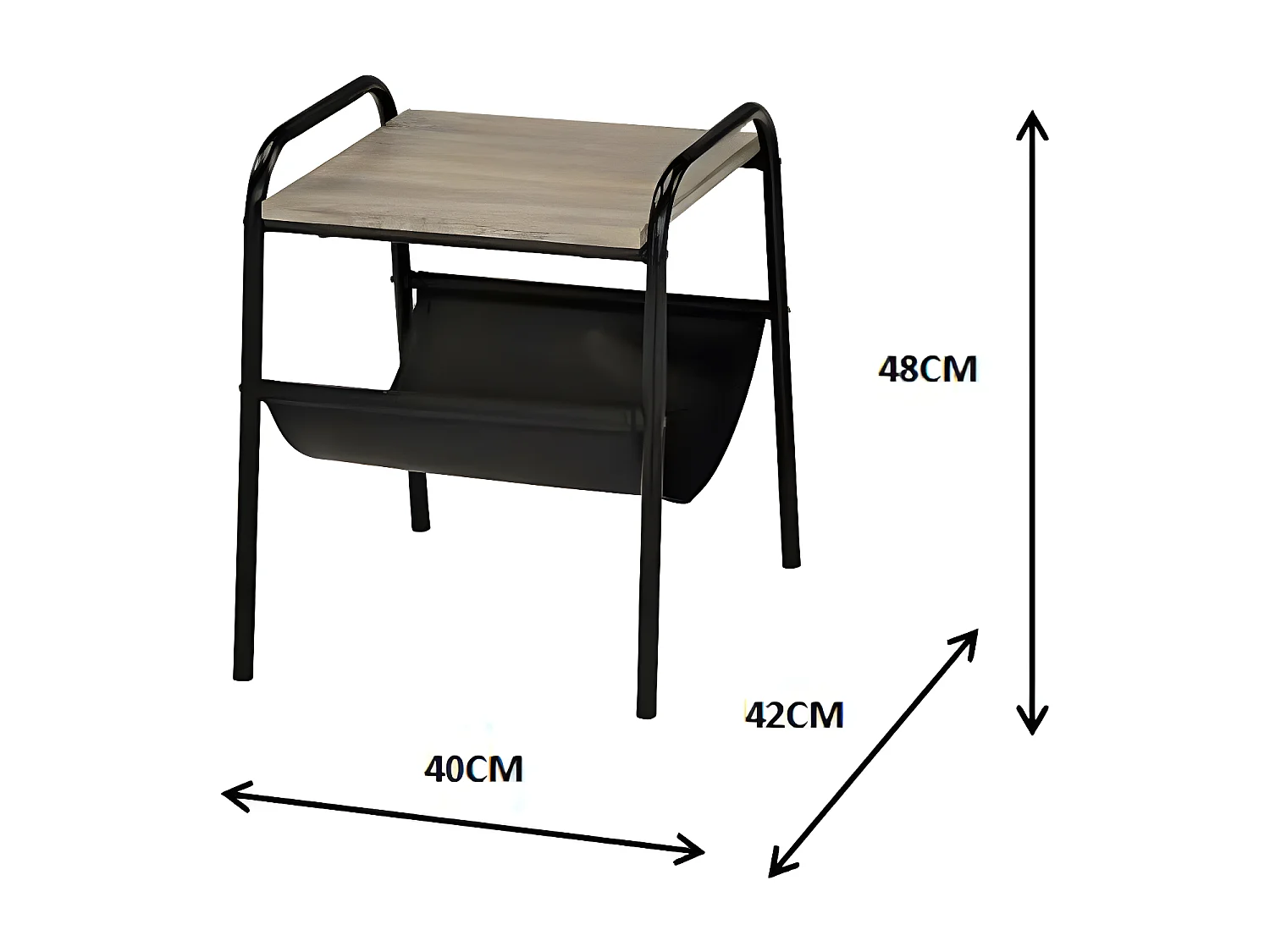 Table basse - MDF - noir - NODO