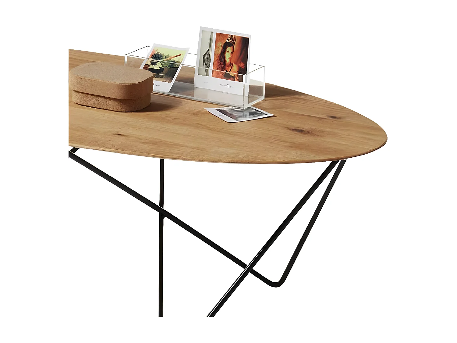 Couchtisch - Holz & Metall - Braun - ALVIRA