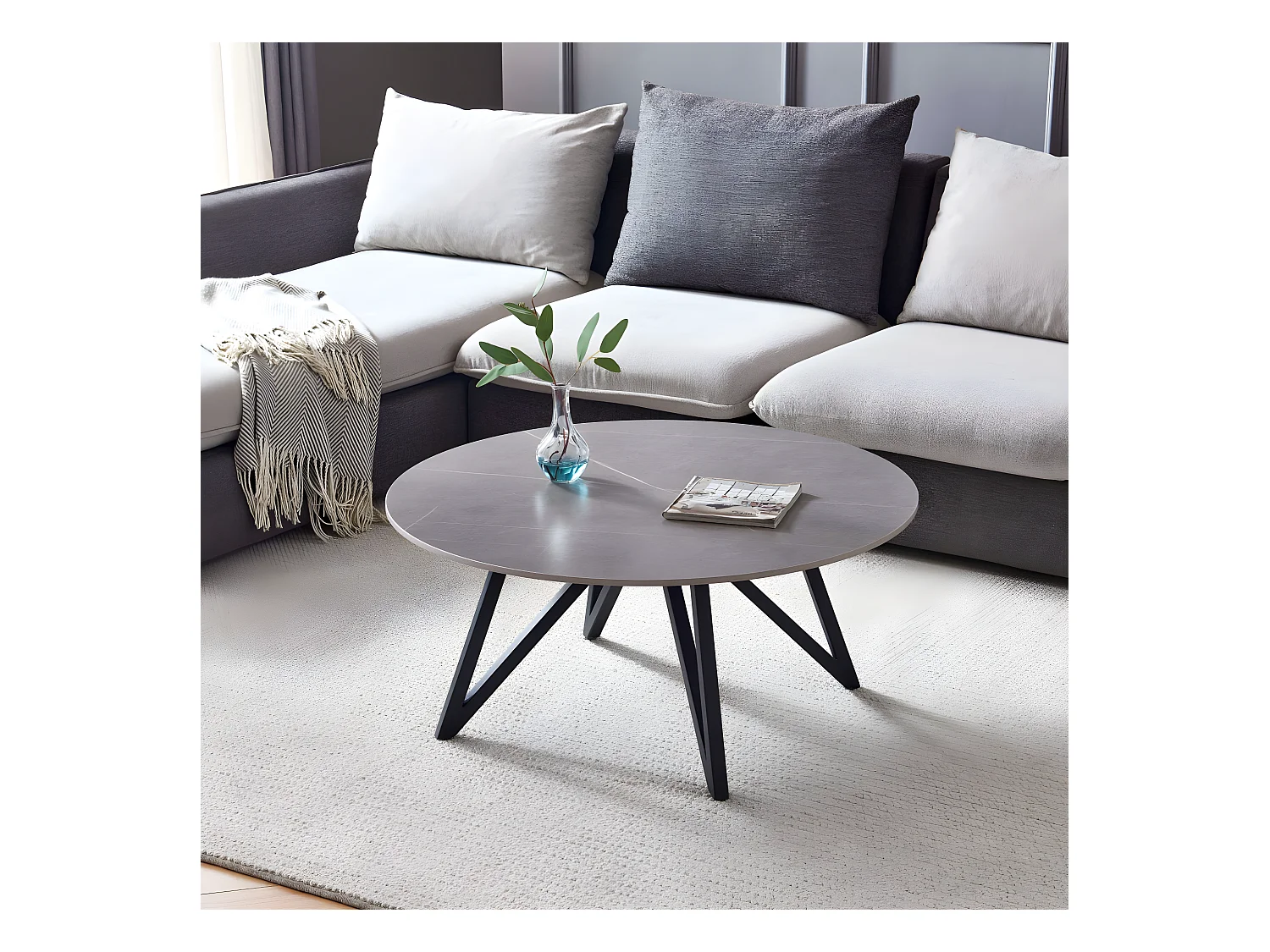 Salontafel - keramiek - grijs - BELIZEA