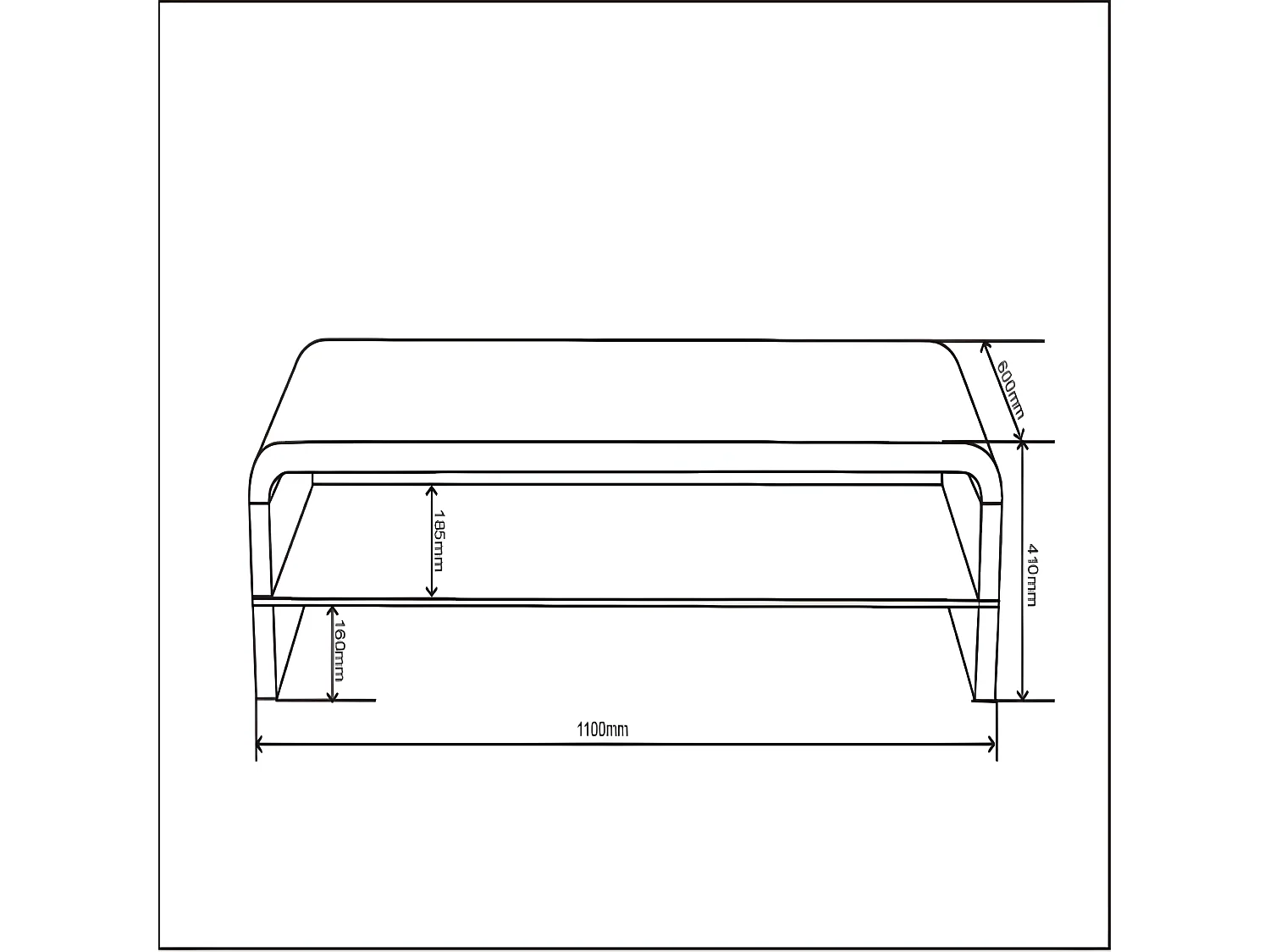Couchtisch - MDF - weiß - SILEX