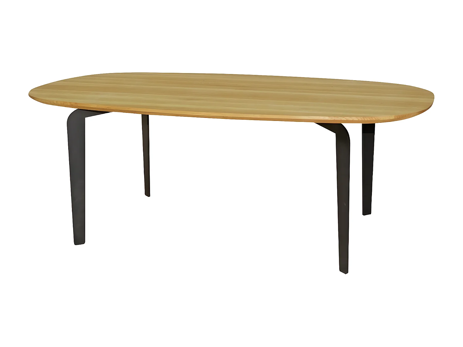 Table basse - bois et métal noir - huilée - KANON