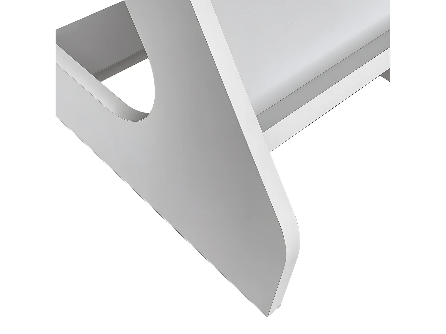 Table basse - MDF et verre - blanc - LARO