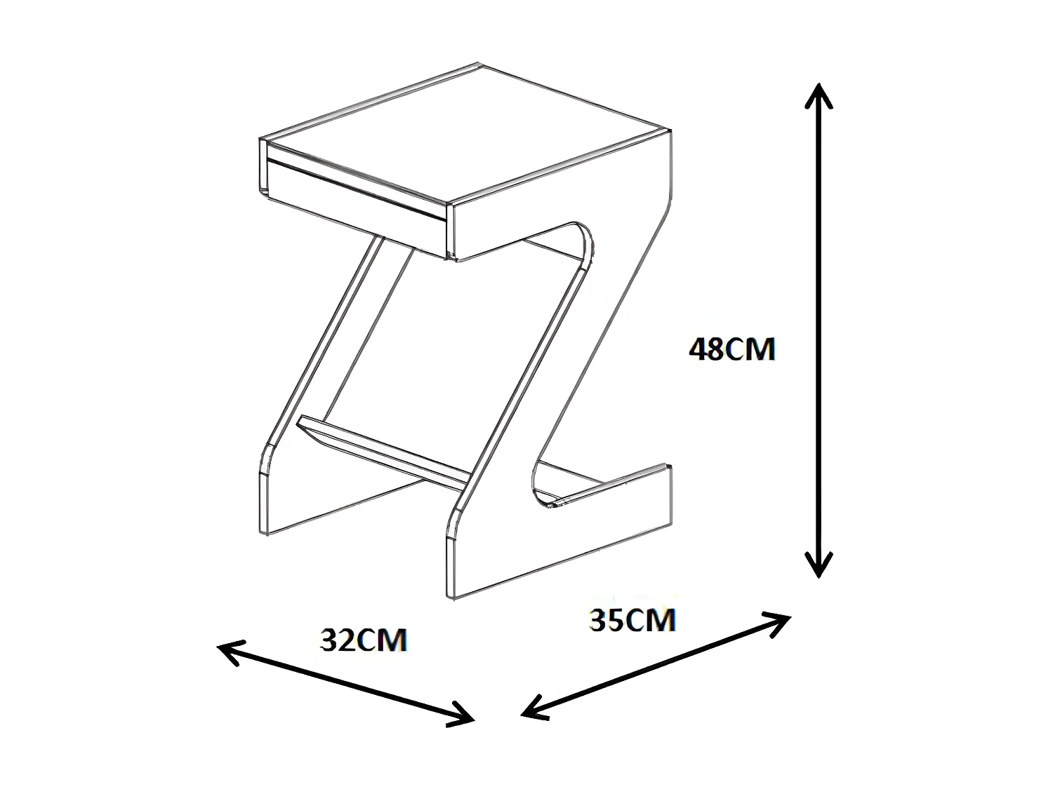 Table basse - MDF et verre - blanc - LARO