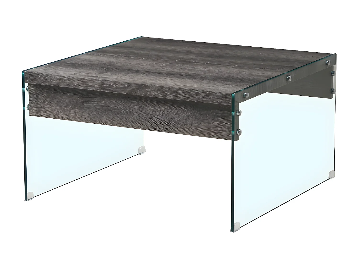 Couchtisch - MDF & Glas - grau - KELTON
