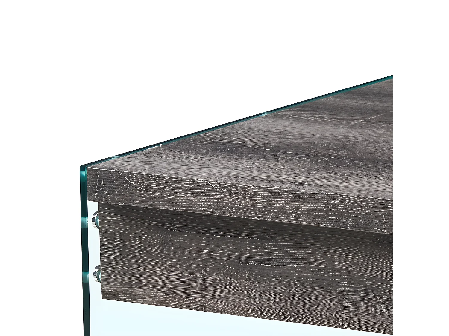 Couchtisch - MDF & Glas - grau - KELTON