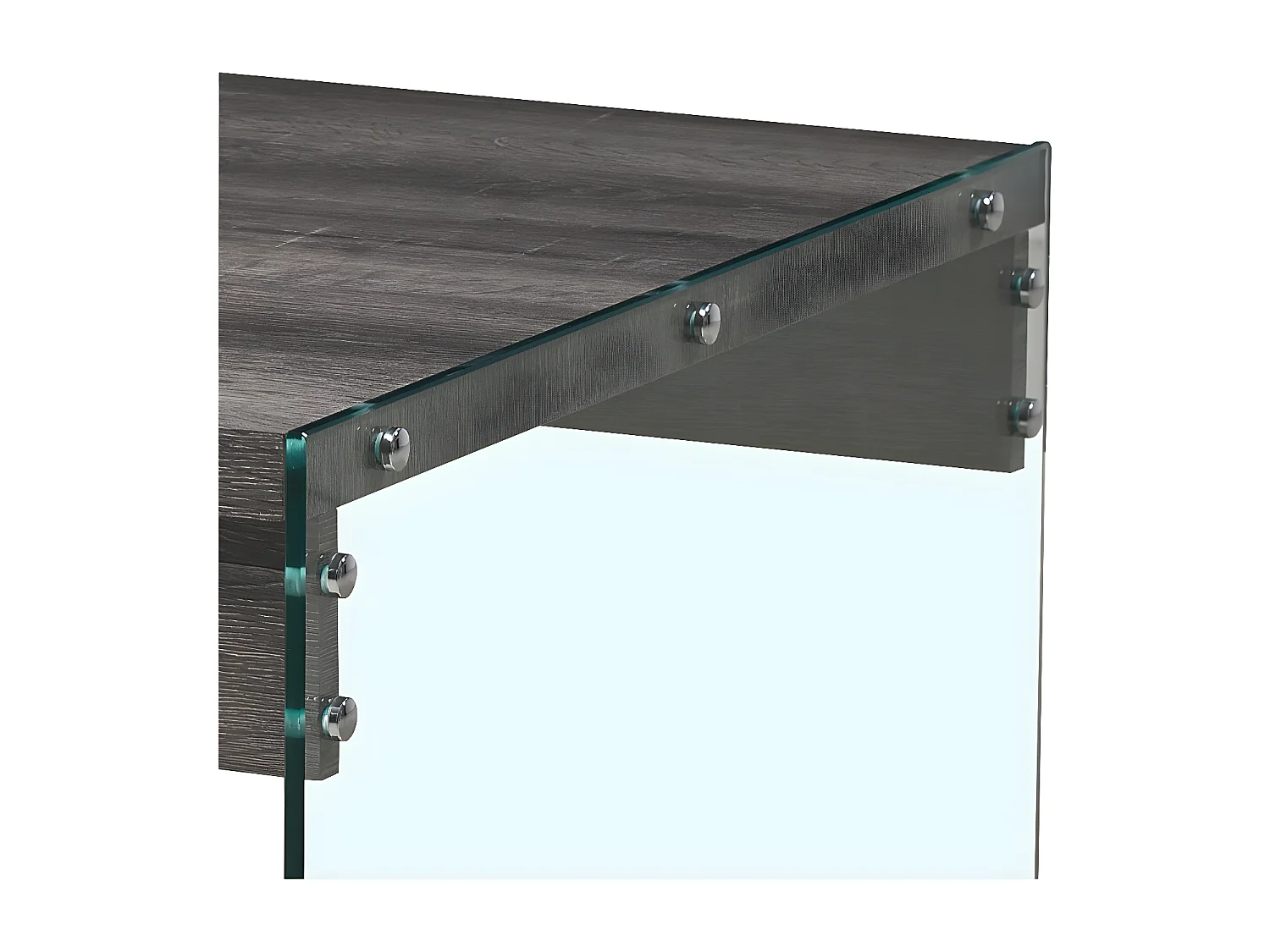 Couchtisch - MDF & Glas - grau - KELTON