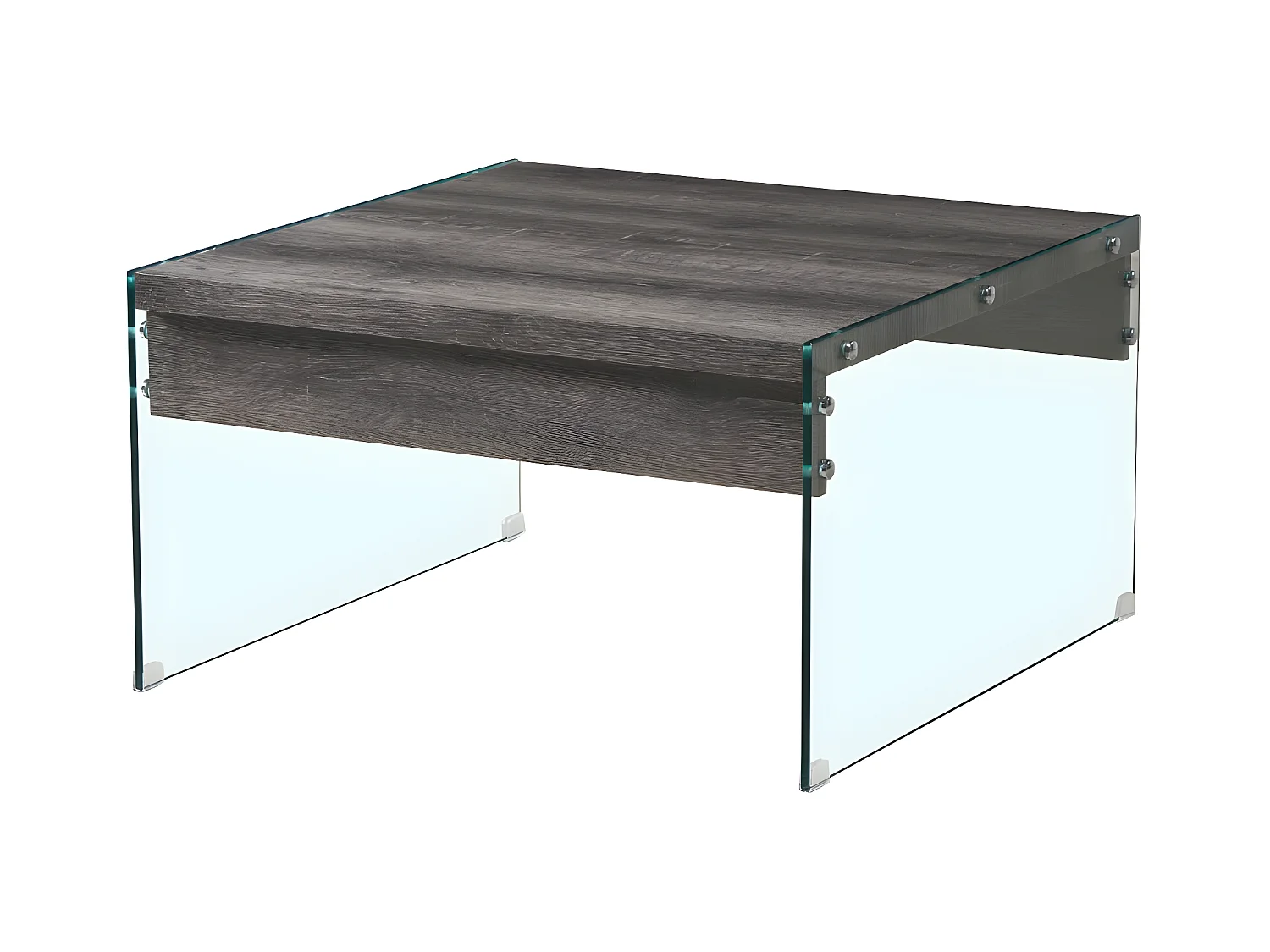 Couchtisch - MDF & Glas - grau - KELTON
