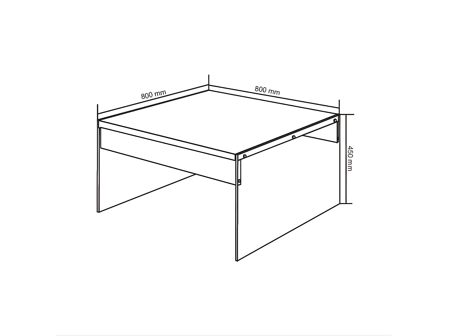 Table basse - MDF et verre - gris - KELTON