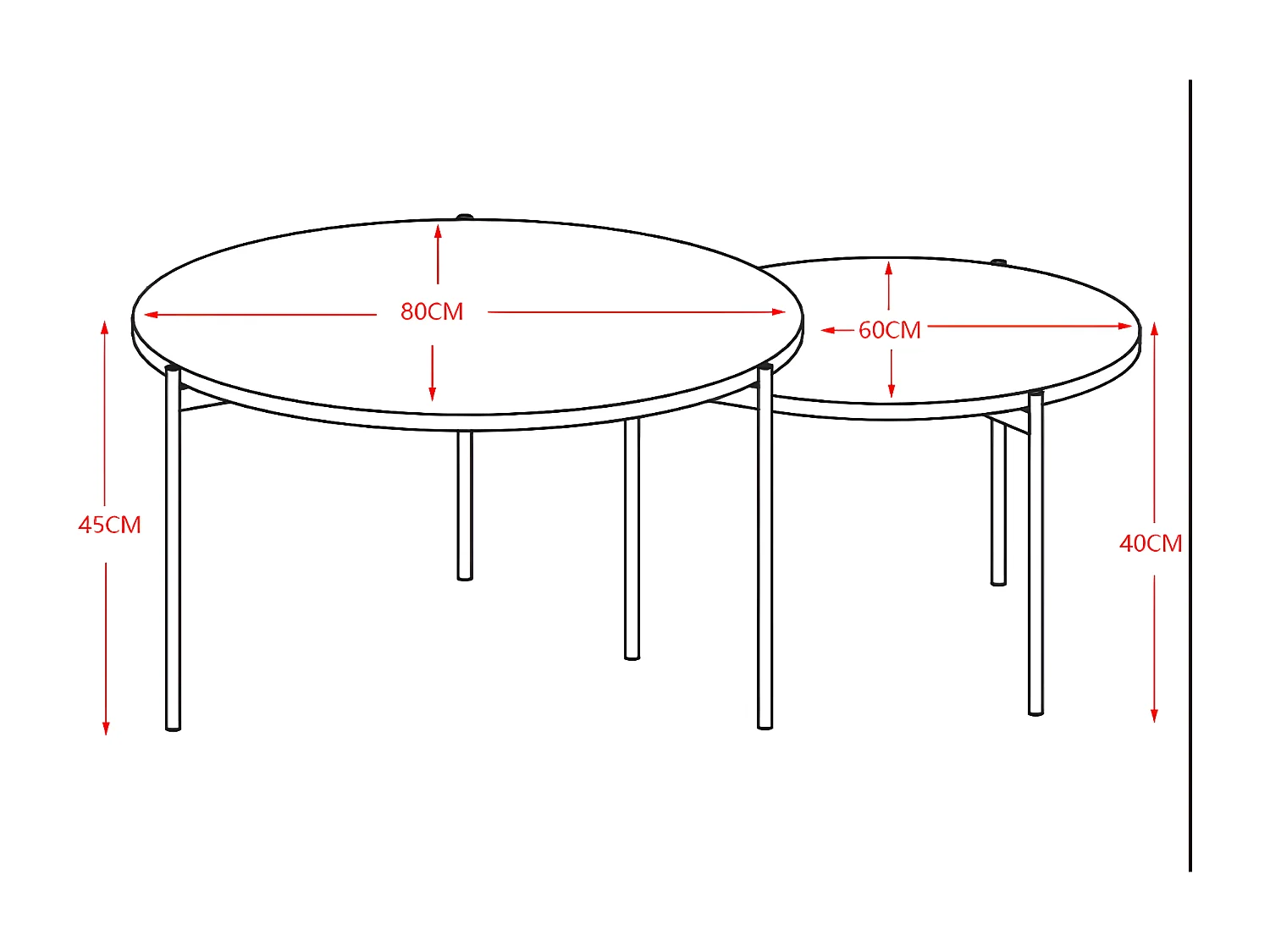 Salontafelset van 2 - keramiek - zwart marmer - MARETA