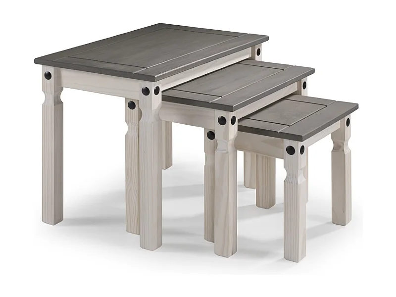 Couchtisch 3er-Set - Holz - Kiefer - MARIANA