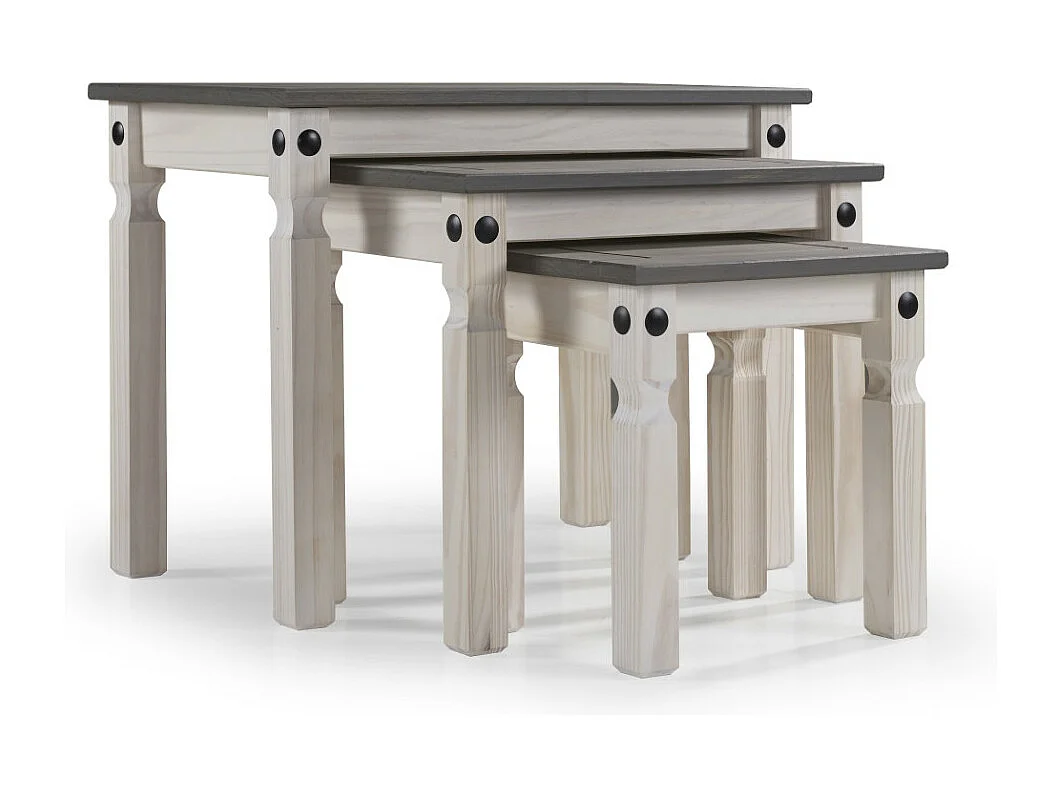 Salontafelset van 3 - hout - grenen - MARIANA