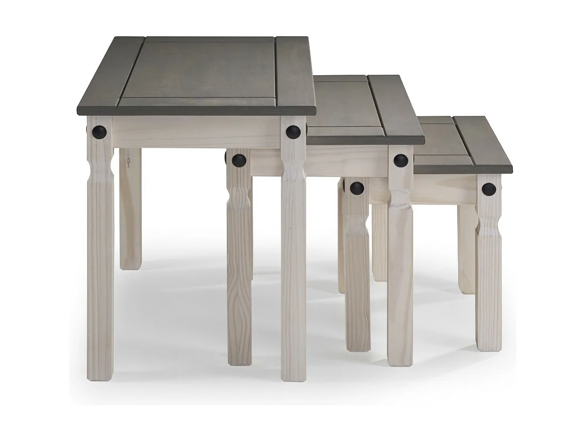 Salontafelset van 3 - hout - grenen - MARIANA