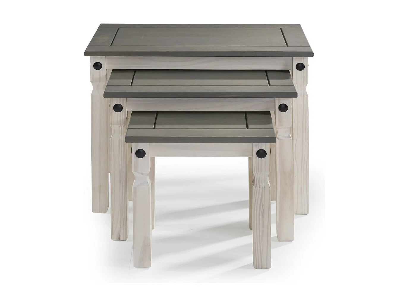 Salontafelset van 3 - hout - grenen - MARIANA