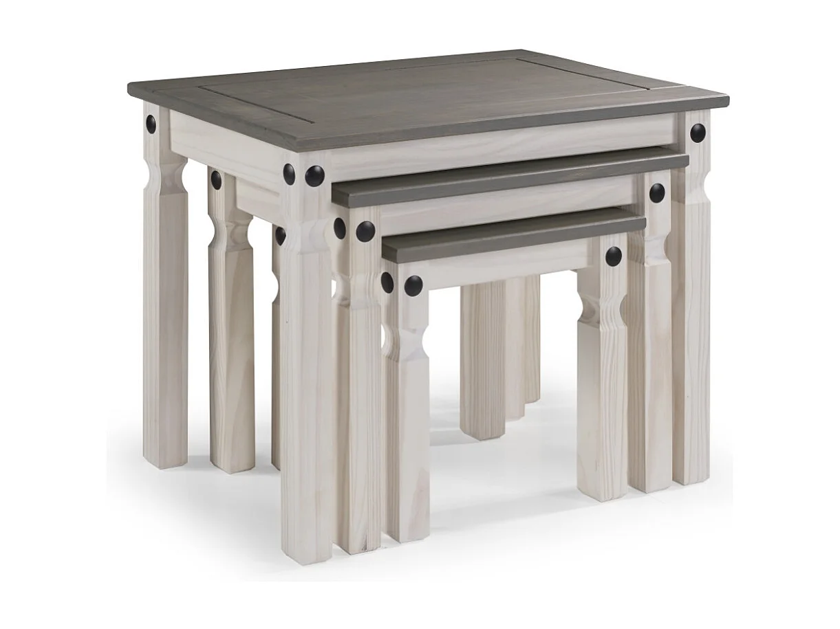 Salontafelset van 3 - hout - grenen - MARIANA