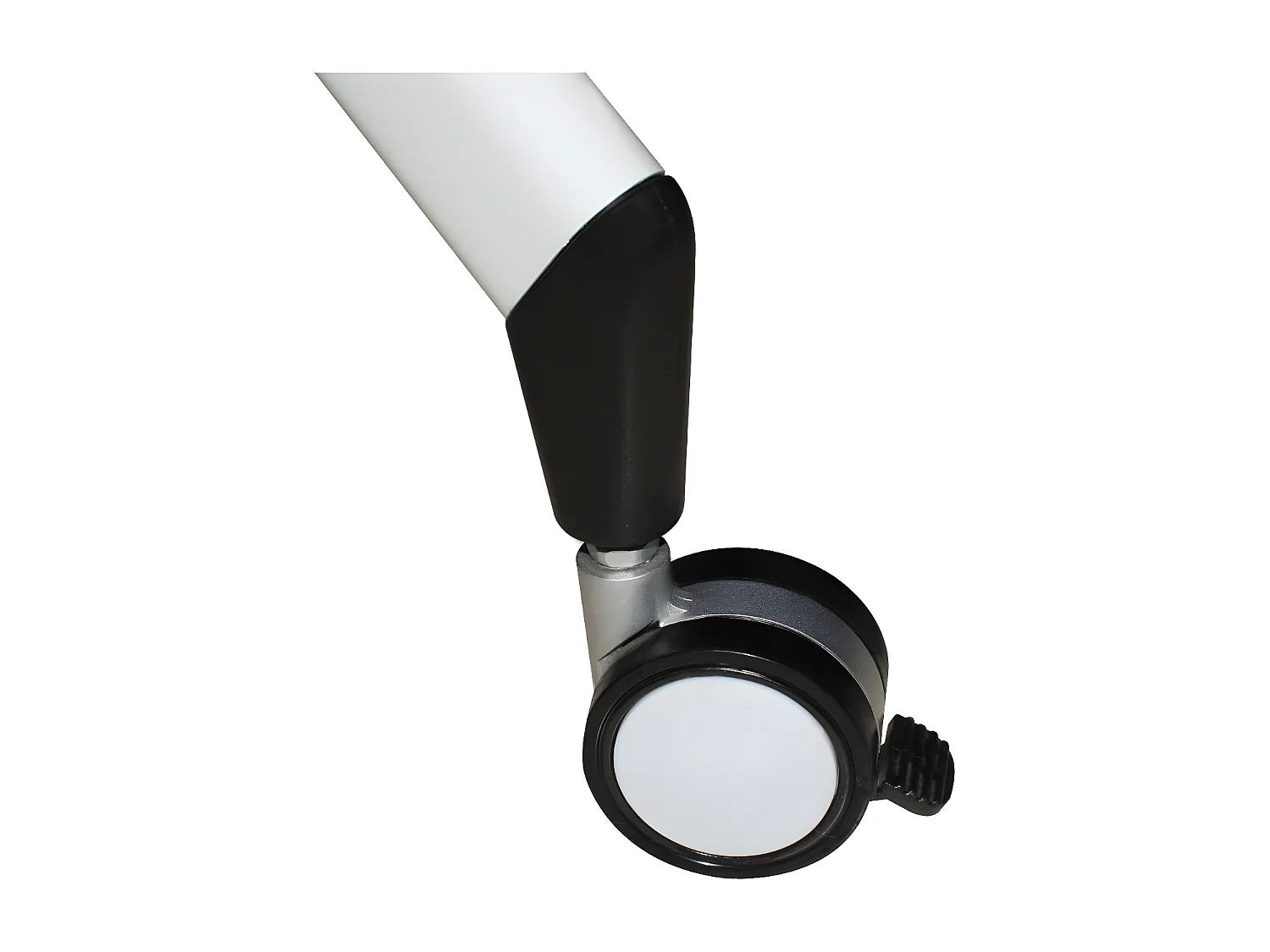 Bureau à roulettes - plateau inclinable - chêne et blanc - MARCO