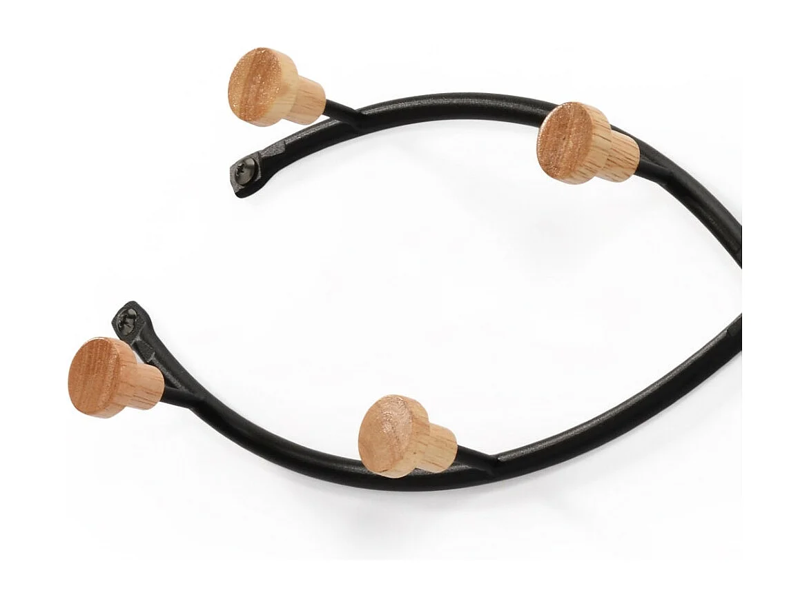 Wandkapstok - metaal - zwart - MIRYA