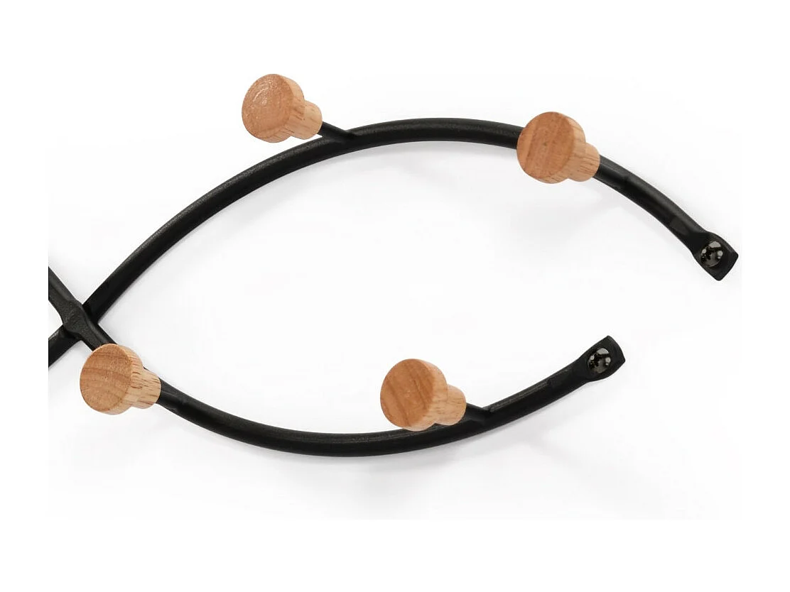 Wandkapstok - metaal - zwart - MIRYA