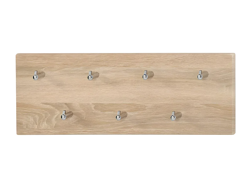 Wieszak ścienny - MDF - brązowy - JANI 3, 7 haczyków