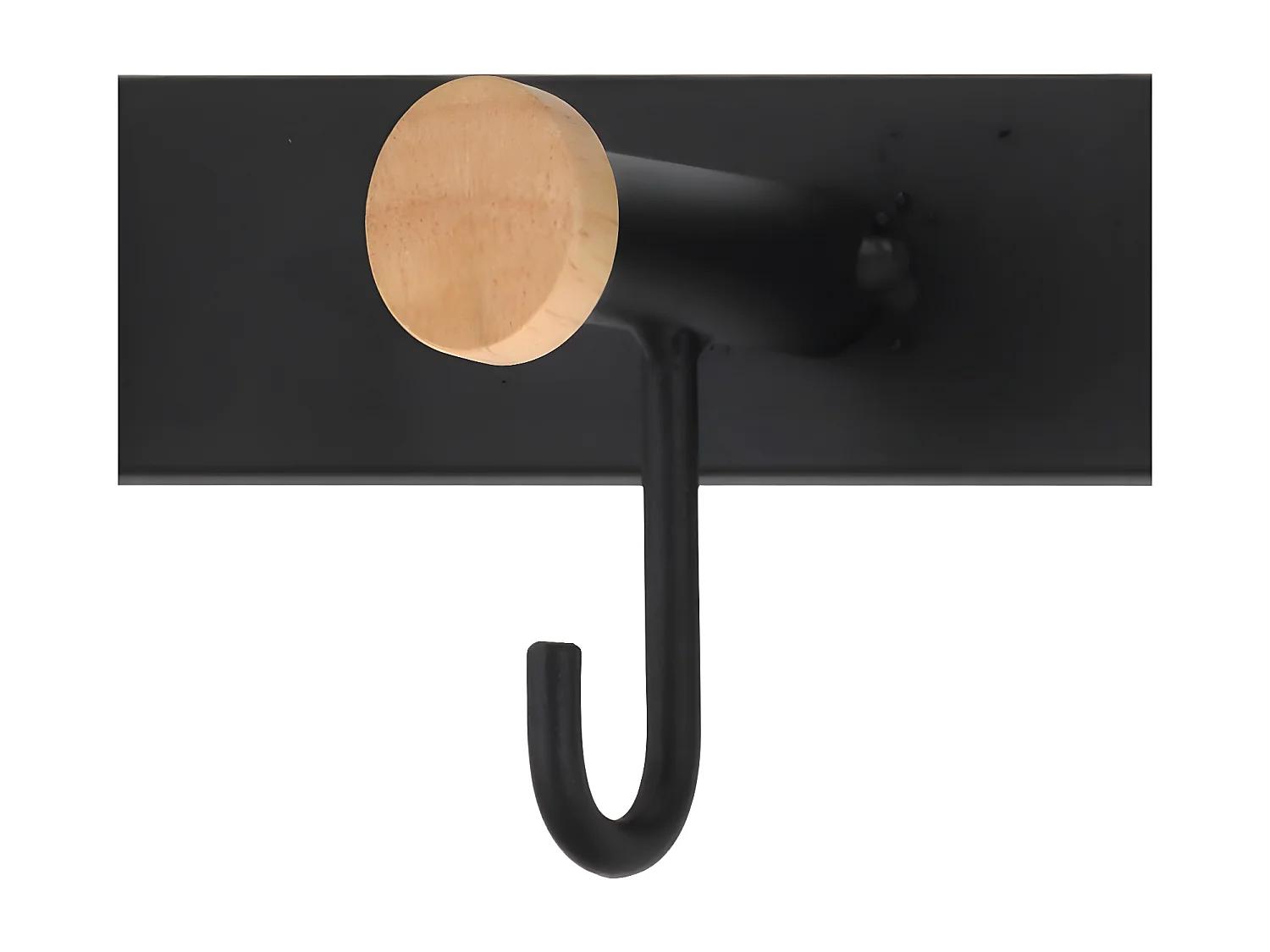 Porte-manteau mural 4 crochets - métal - noir - VEDIA