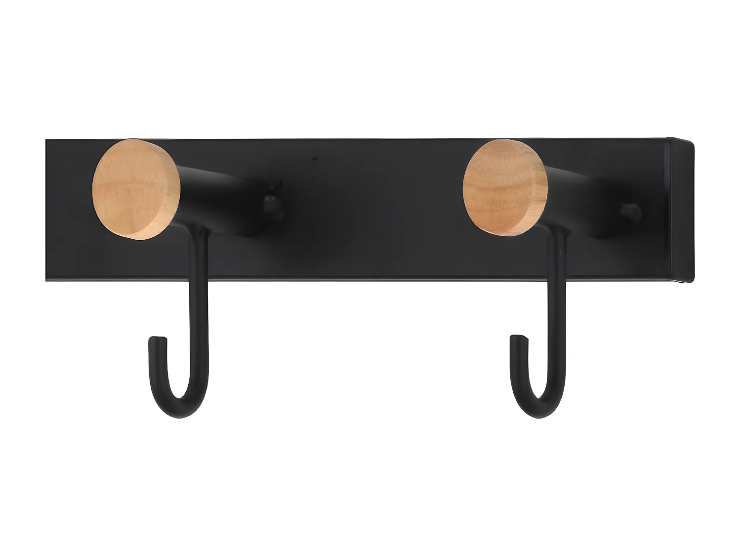 Porte-manteau mural 4 crochets - métal - noir - VEDIA