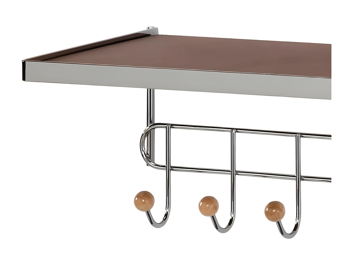 Wandkapstok - MDF - Zilver - VESTA