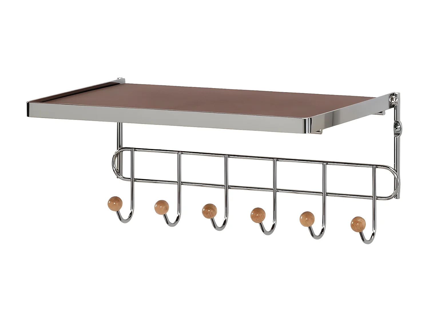 Wandkapstok - MDF - Zilver - VESTA