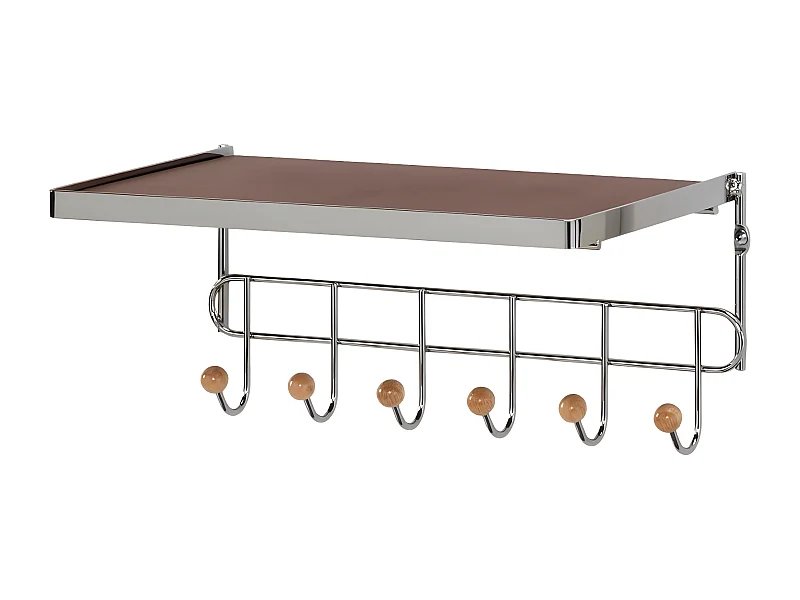 Porte-manteau mural - MDF - Argent - VESTA