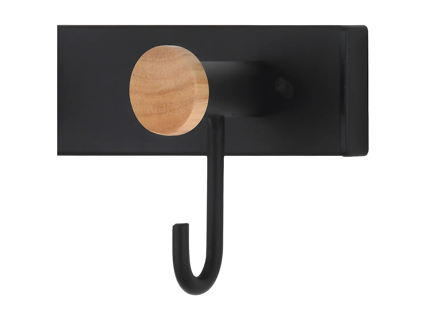 Wandgarderobe mit 5 haken - Metall - schwarz - VEDIA