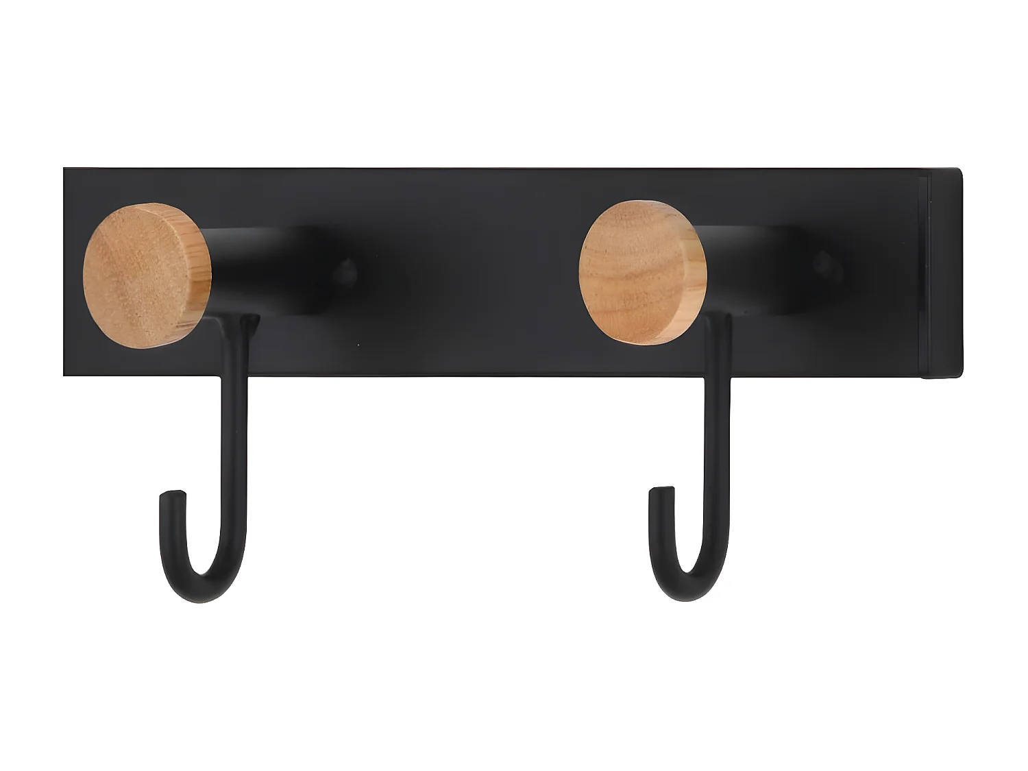 Porte-manteau mural 5 crochets - métal - noir - VEDIA