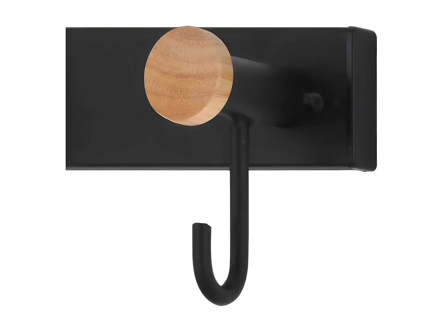 Porte-manteau mural 3 crochets - métal - noir - VEDIA