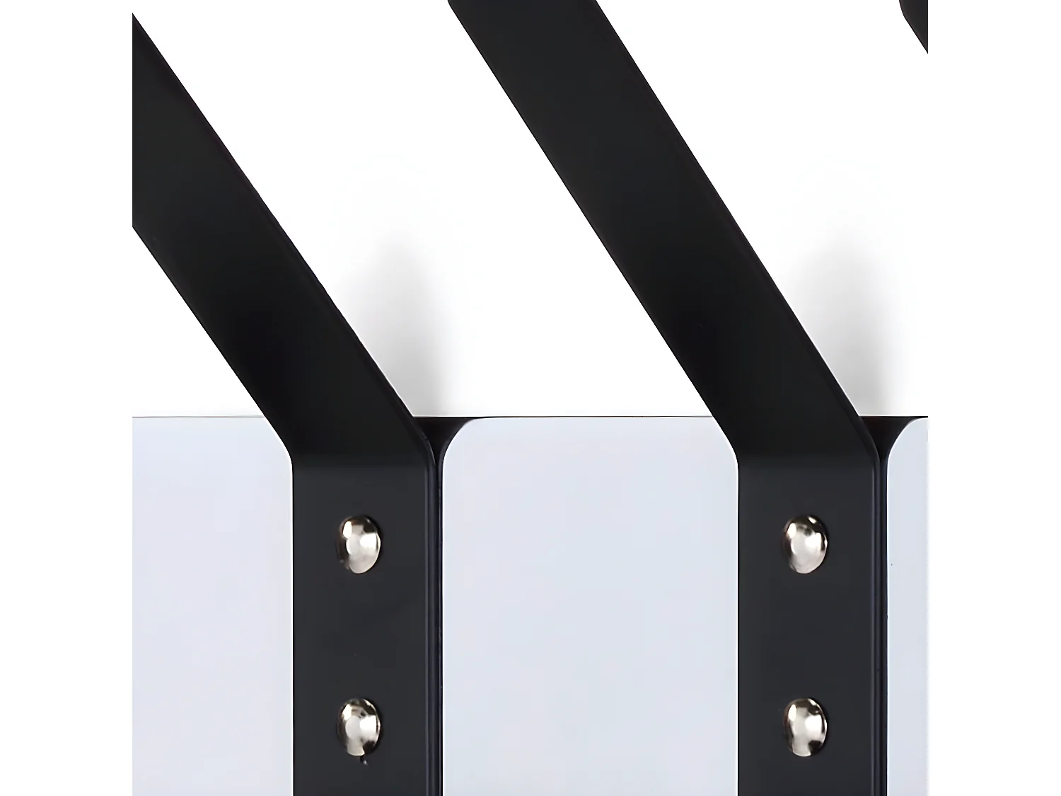 Wandkapstok - metaal - zilver & zwart - JERINA