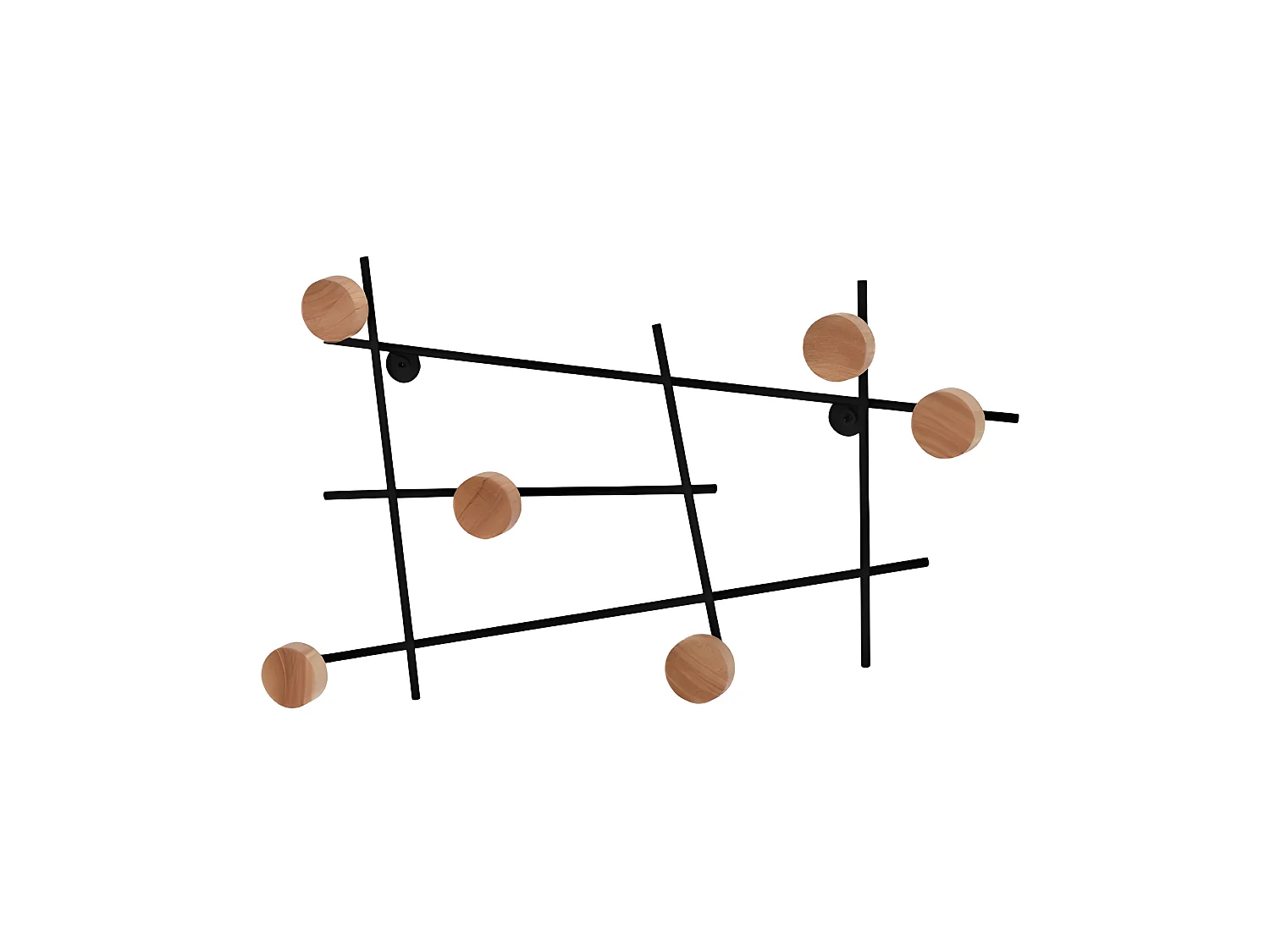 Wandgarderobe - Metall - schwarz - LADY