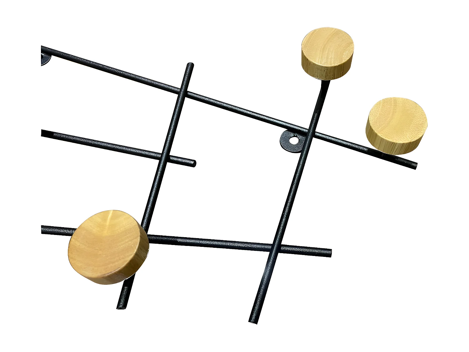 Porte-manteau mural - métal - noir - LADY