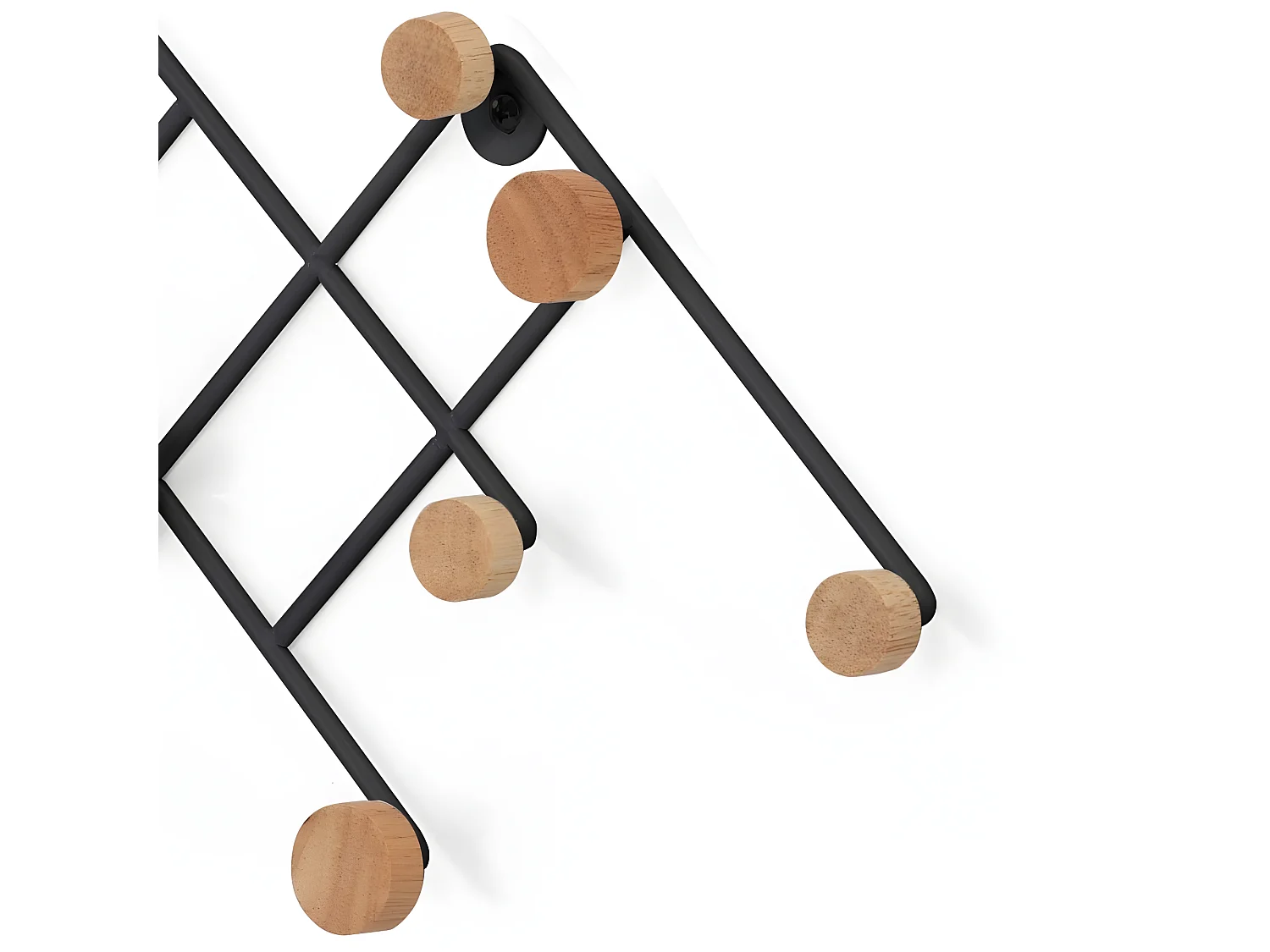 Wandkapstok - metaal - zwart - ITERA