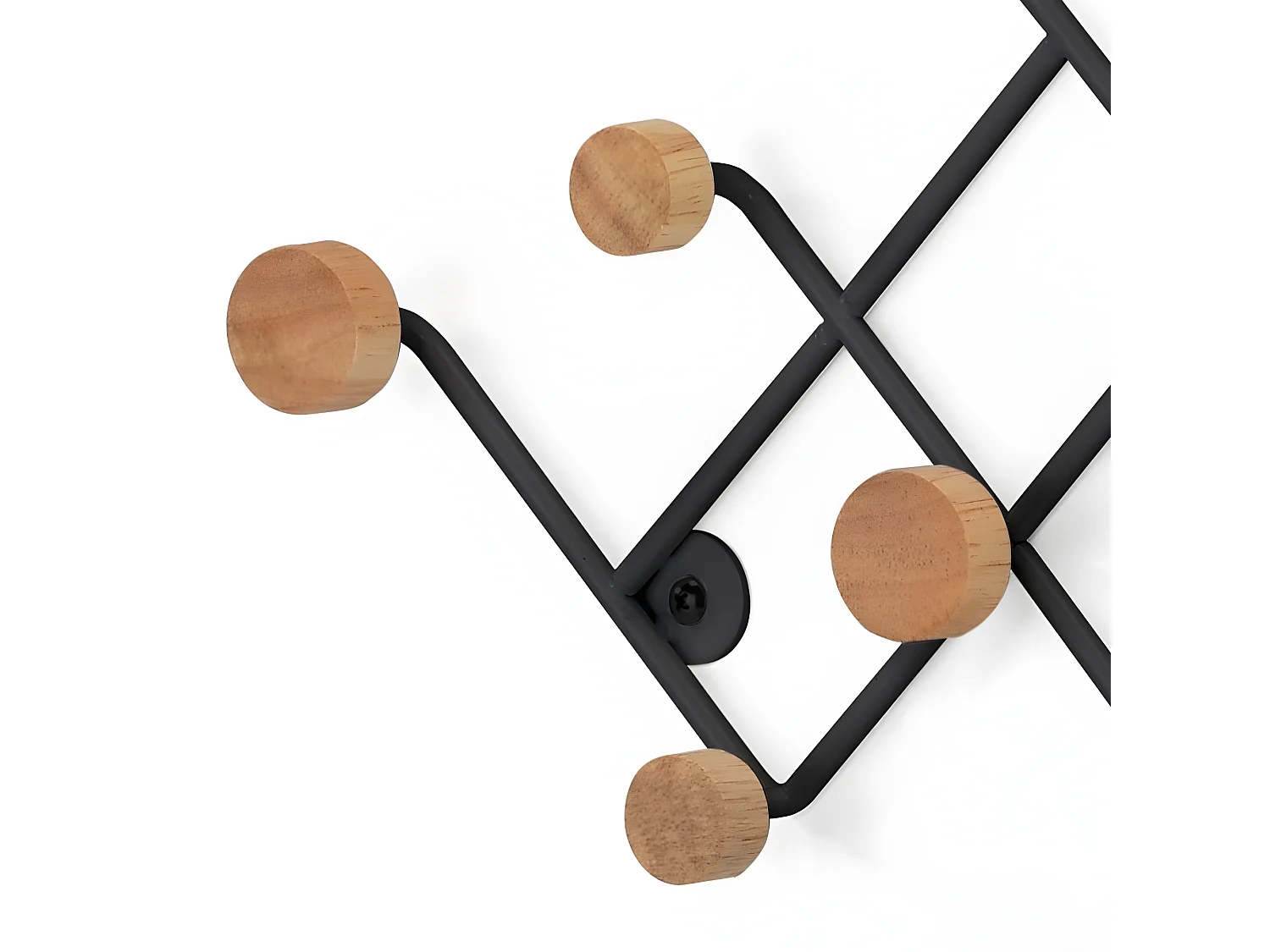 Porte-manteau mural - métal - noir - ITERA