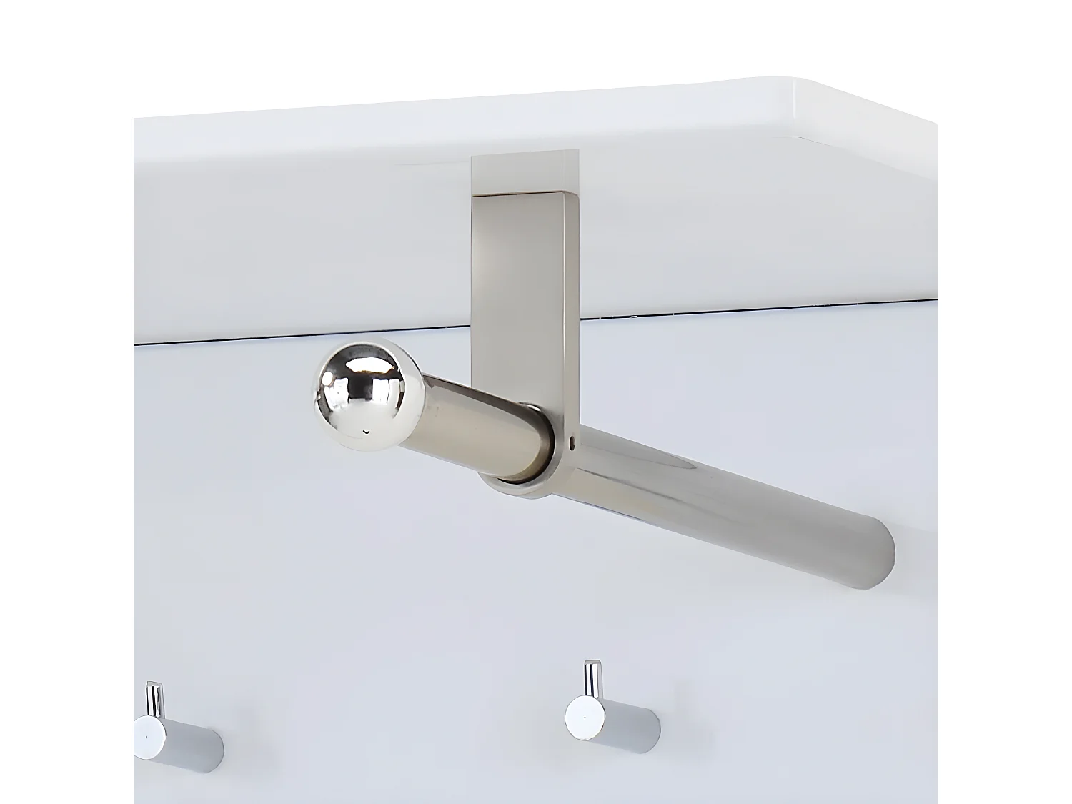 Porte-manteau mural - MDF - blanc - SOFINA