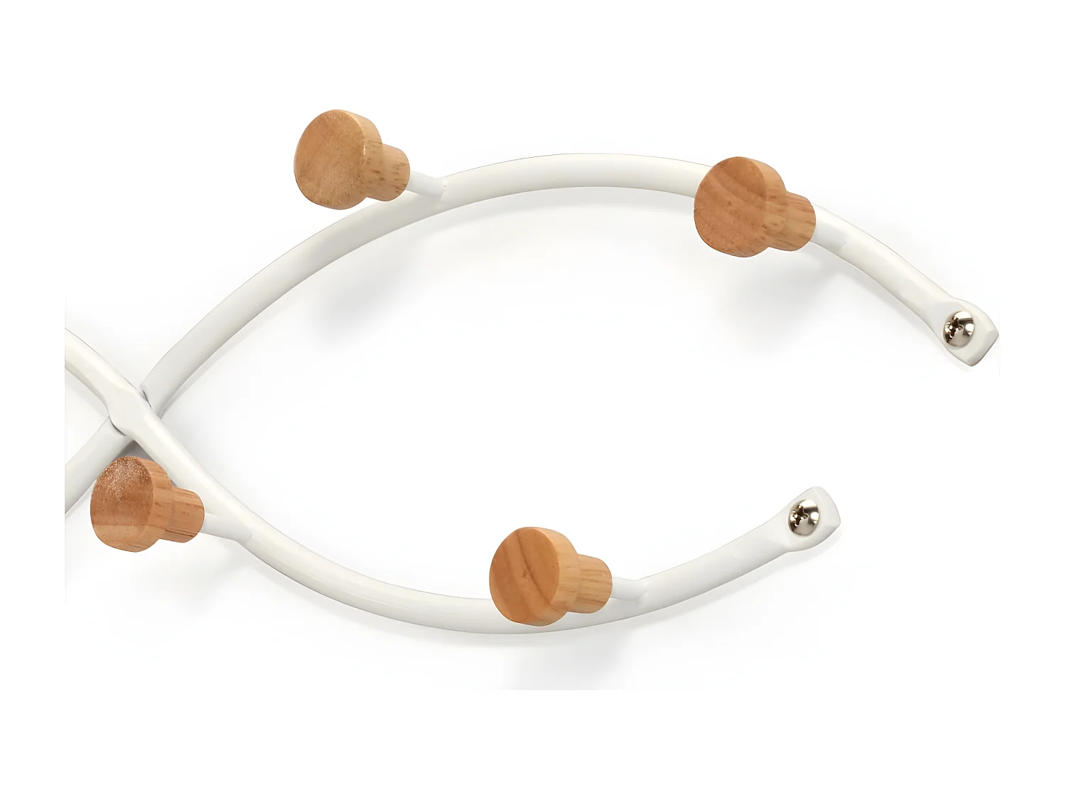 Porte-manteau mural - métal - blanc - MIRYA